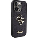 Apple iPhone 15 Pro Max Uyumlu Kılıf Guess Orjinal Lisanslı 4G Büyük Metal Logolu Glitter Kapak