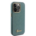 Apple iPhone 15 Pro Max Uyumlu Kılıf Guess Orjinal Lisanslı Yazı Logolu Glitter Glossy Script Kapak