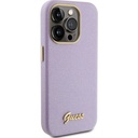 Apple iPhone 15 Pro Max Uyumlu Kılıf Guess Orjinal Lisanslı Yazı Logolu Glitter Glossy Script Kapak