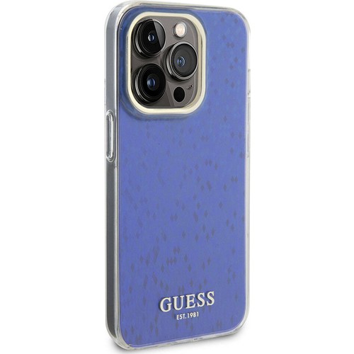 Apple iPhone 15 Pro Uyumlu Kılıf Guess Orjinal Lisanslı Yazı Logolu Mirror Disco Kapak