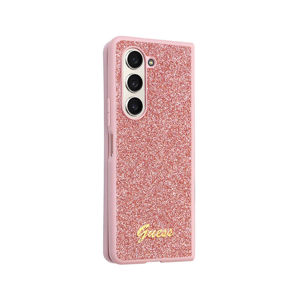 Samsung Galaxy Z Fold 5 Uyumlu Kılıf Guess Orjinal Lisanslı Yazı Logolu Glitter Script Kapak