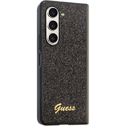 Samsung Galaxy Z Fold 5 Uyumlu Kılıf Guess Orjinal Lisanslı Yazı Logolu Glitter Script Kapak