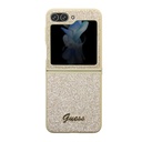Samsung Galaxy Z Flip 5 Uyumlu Kılıf Guess Orjinal Lisanslı Yazı Logolu Glitter Script Kapak