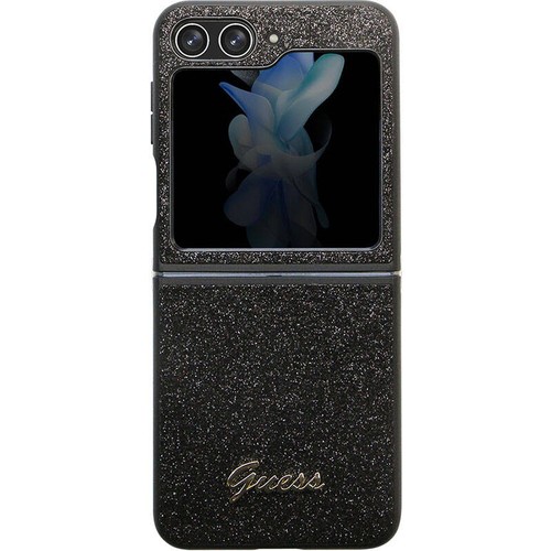 Samsung Galaxy Z Flip 5 Uyumlu Kılıf Guess Orjinal Lisanslı Yazı Logolu Glitter Script Kapak
