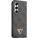Samsung Galaxy Z Fold 5 Uyumlu Kılıf Guess Orjinal Lisanslı PU Deri Taşlı Üçgen Logo 4G Desenli Strass Kapak