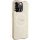 Apple iPhone 15 Pro Uyumlu Kılıf Guess Orjinal Lisanslı M-safe Şarj Özellikli Yazı Logolu Saffiano Kapak