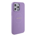 Apple iPhone 15 Pro Max Uyumlu Kılıf Guess Orjinal Lisanslı M-safe Şarj Özellikli Yazı Logolu Saffiano Kapak
