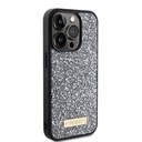 Apple iPhone 15 Pro Max Uyumlu Kılıf Guess Orjinal Lisanslı Taşlı Arka Yüzey Metal Yazı Logolu Kapak