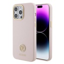 Apple iPhone 15 Pro Max Uyumlu Kılıf Guess Orjinal Lisanslı Yazı ve Taşlı 4G Logolu Metal Kamera Çerçeveli Silikon Kapak