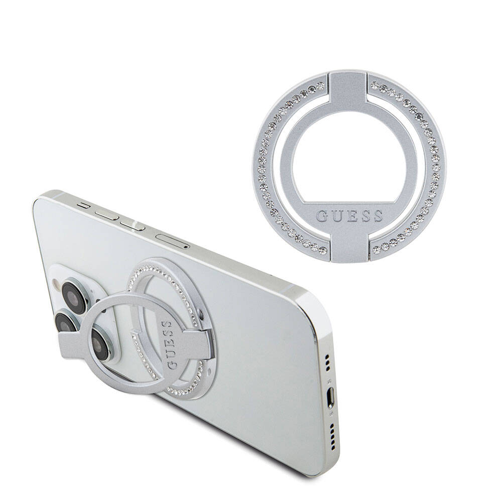 [ZTA94751] Guess Orjinal Lisanslı M-safe Şarj Özellikli Yazı Logolu Taşlı Yüzüklü Magnetik Stand