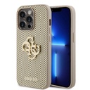 Apple iPhone 14 Pro Max Uyumlu Kılıf Guess Orjinal Lisanslı Delikli Yazı ve 4G Glitter Büyük Metal Logolu Kapak