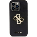Apple iPhone 14 Pro Max Uyumlu Kılıf Guess Orjinal Lisanslı Delikli Yazı ve 4G Glitter Büyük Metal Logolu Kapak