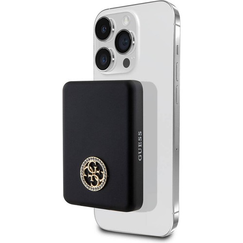 Guess Orjinal Lisanslı M-safe Şarj Özellikli Taşlı 4G Logolu Powerbank 3000mAh 5W