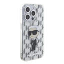 Apple iPhone 15 Pro Uyumlu Kılıf Karl Lagerfeld IML İkonik Monogram Orjinal Lisanslı Kapak