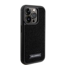 Apple iPhone 15 Pro Max Uyumlu Kılıf Karl Lagerfeld Taşlı Metal Logo Orjinal Lisanslı Kapak