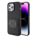 Apple iPhone 15 Pro Max Uyumlu Kılıf Karl Lagerfeld Kartlıklı Saffiano K&L Patch Orjinal Lisanslı Kapak