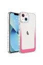 Apple iPhone 13 Uyumlu Kılıf Simli ve Renk Geçiş Tasarımlı Lens Korumalı Zore Park Kapak