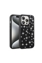 Apple iPhone 15 Pro Uyumlu Kılıf Parlak Taşlı Tasarım Zore Linea Diamond Kapak
