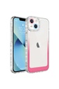 Apple iPhone 14 Plus Uyumlu Kılıf Simli ve Renk Geçiş Tasarımlı Lens Korumalı Zore Park Kapak
