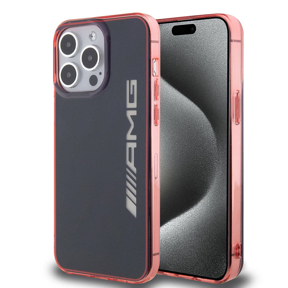 Apple iPhone 15 Pro Max Uyumlu Kılıf AMG Orjinal Lisanslı Çift Katmanlı Şeffaf Büyük Logo Kapak