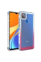 Xiaomi Redmi 9C Uyumlu Kılıf Simli ve Renk Geçiş Tasarımlı Lens Korumalı Zore Park Kapak
