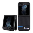 Samsung Galaxy Z Flip 5 Uyumlu Kılıf BMW Orjinal Lisanslı M Logolu PU Karbon Kapak