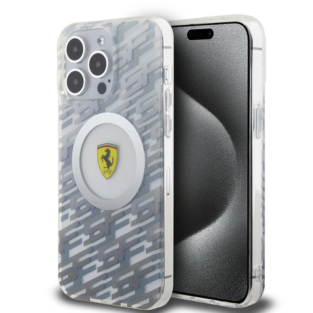 Apple iPhone 15 Pro Max Uyumlu Kılıf Ferrari Orjinal Lisanslı M-safe Şarj Özellikli Multi SF Kapak