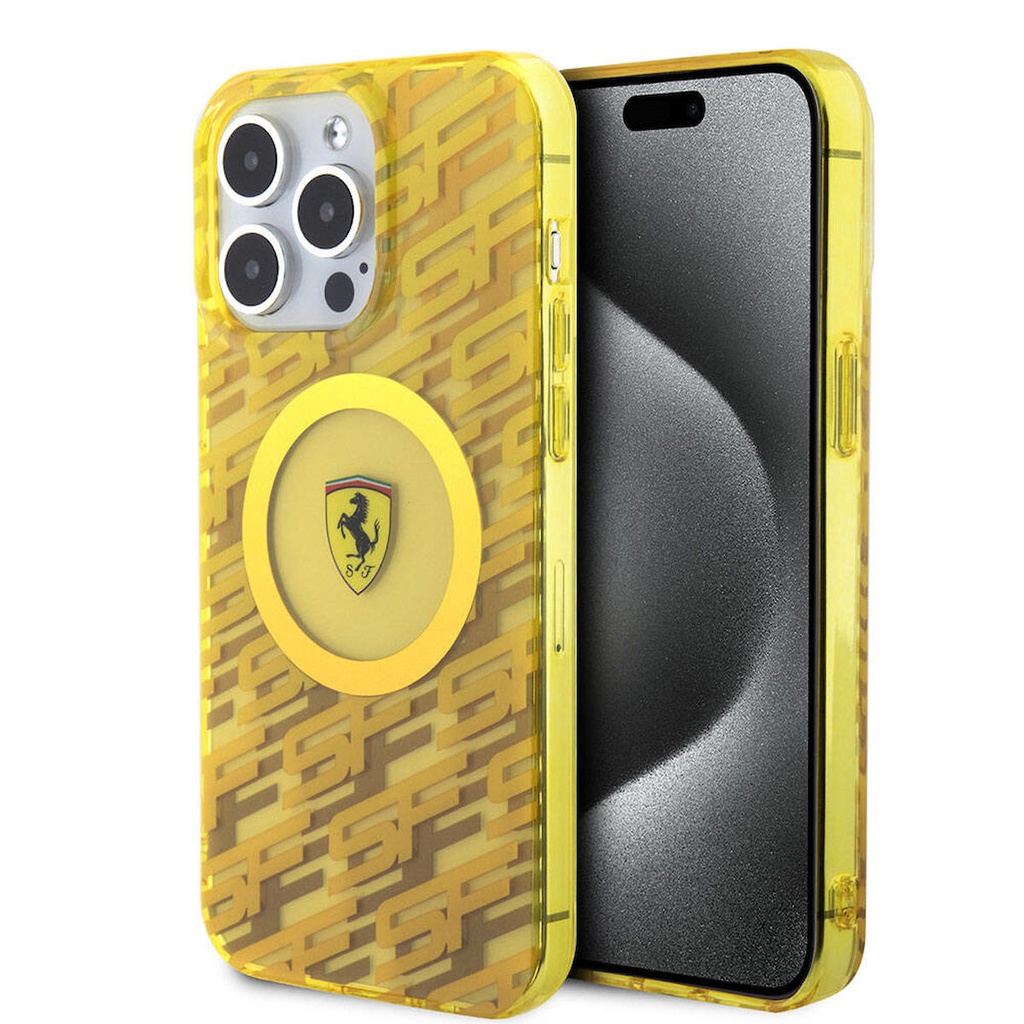 Apple iPhone 15 Pro Max Uyumlu Kılıf Ferrari Orjinal Lisanslı M-safe Şarj Özellikli Multi SF Kapak