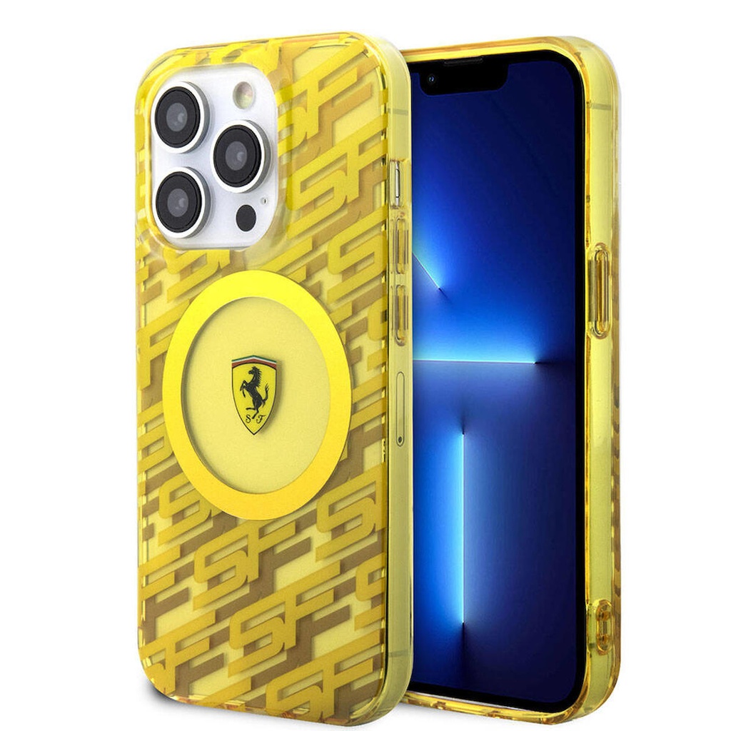 Apple iPhone 15 Pro Uyumlu Kılıf Ferrari Orjinal Lisanslı M-safe Şarj Özellikli Multi SF Kapak