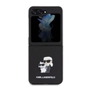Samsung Galaxy Z Flip 5 Uyumlu Kılıf Karl Lagerfeld Orjinal Lisanslı K&C Metal Logolu Saffiano Kapak