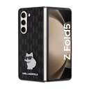 Samsung Galaxy Z Fold 5 Uyumlu Kılıf Karl Lagerfeld Orjinal Lisanslı KL Desenli Choupette İkonik Saffiano Kapak