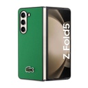 Samsung Galaxy Z Fold 5 Uyumlu Kılıf Lacoste Orjinal Lisanslı PU Pike Desenli Arka Yüzey İkonik Timsah Dokuma Logolu Kapak