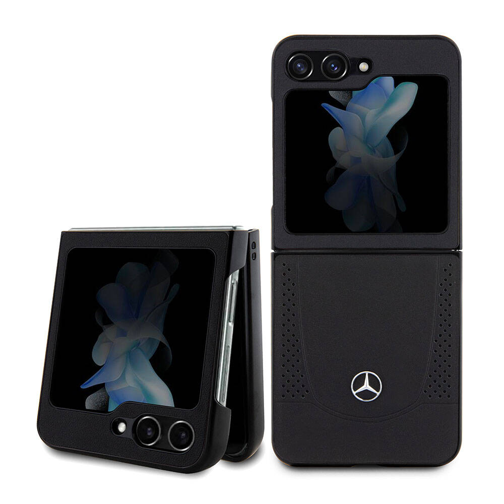 [ZTA95573] Samsung Galaxy Z Flip 5 Uyumlu Kılıf Mercedes Benz Orjinal Lisanslı Metal Yıldız Logolu Urban Deri Kapak