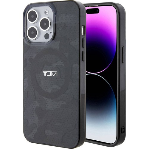 Apple iPhone 15 Pro Max Uyumlu Kılıf TUMI Orjinal Lisanslı M-safe Şarj Özellikli PC TPU Çift Katmanlı Kamuflaj Desenli Kapak