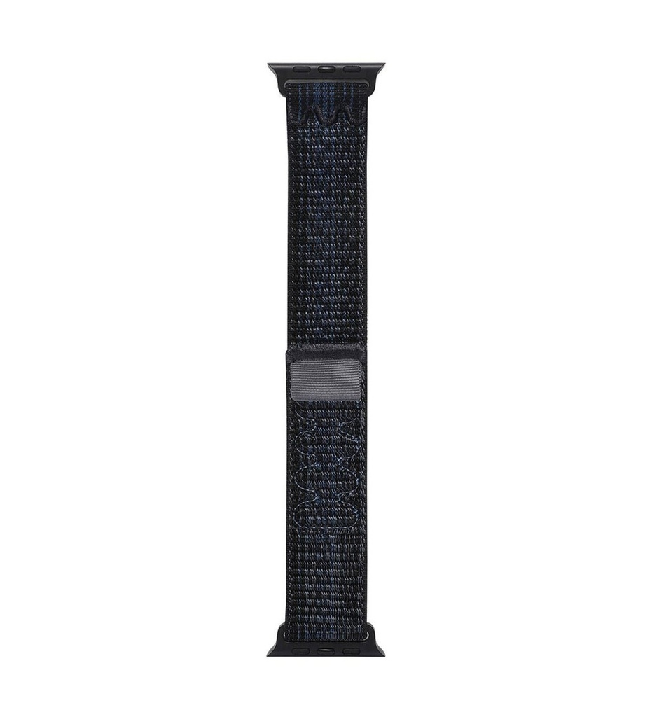 [RNZ-TA95826] Apple Watch 38mm Uyumlu KRD-91 Hasır Kordon Strap Kayış (Siyah)