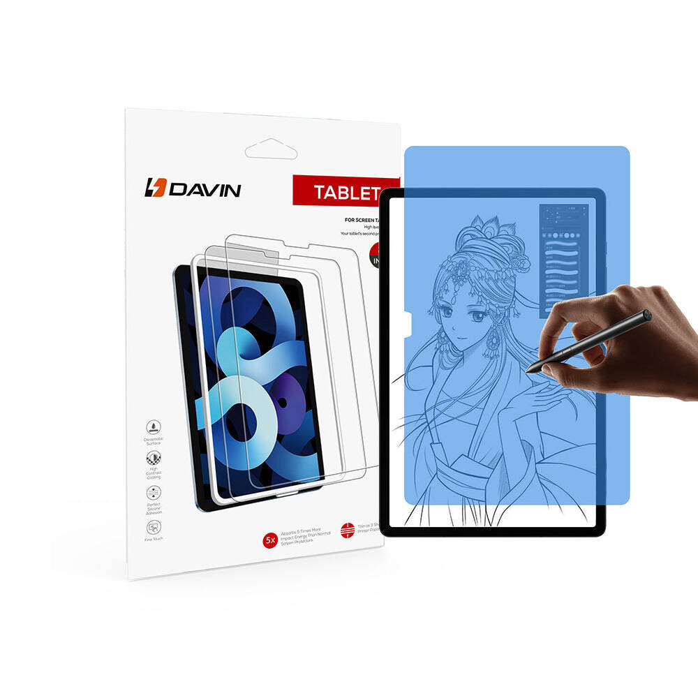 Samsung Galaxy Tab A9 Plus Uyumlu Kağıt Hisli Mat ​​​​​​​​​​​​​​​Davin Paper Like Ekran Koruyucu