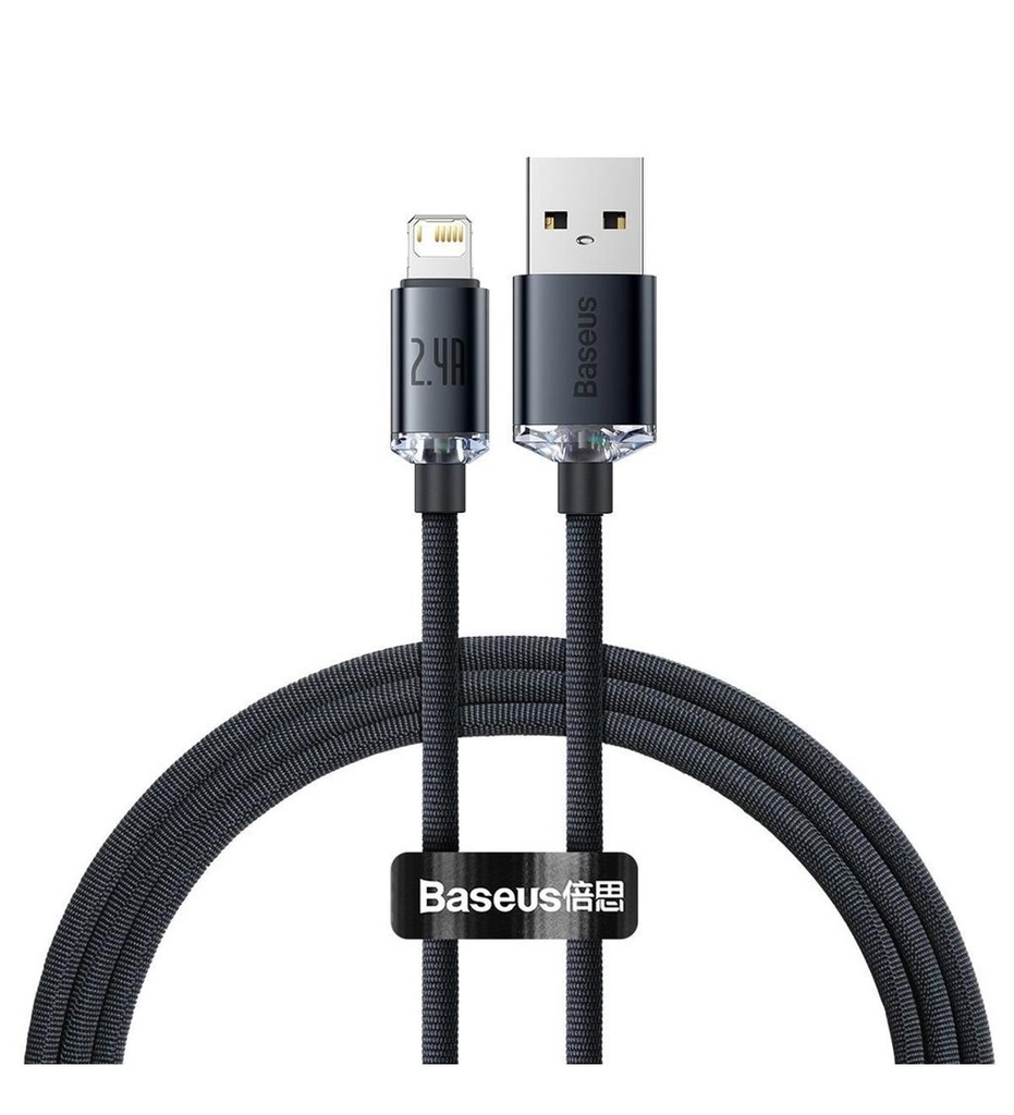 Baseus Crystal Shine 2.4A 120 cm Lightning Şarj Data Kablosu