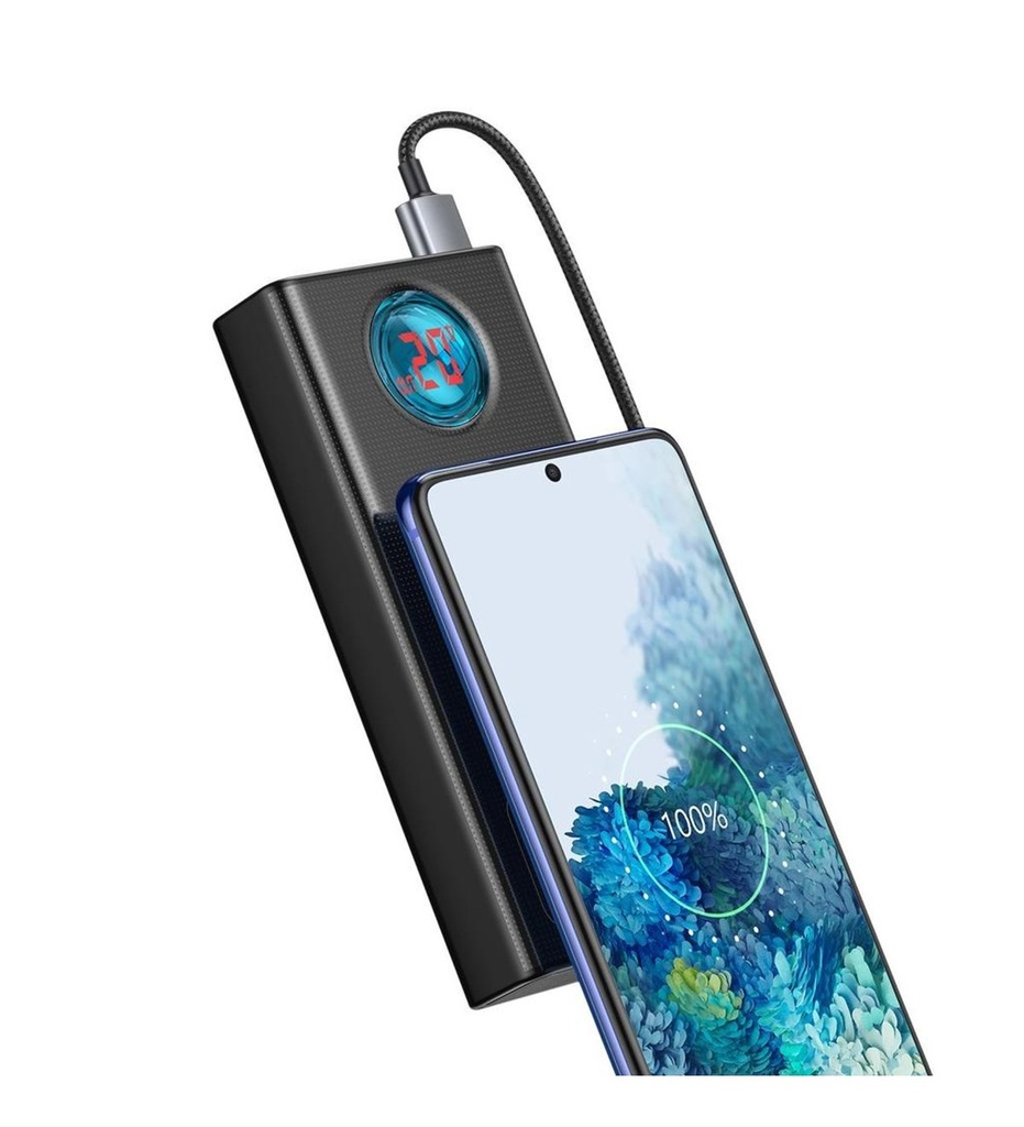 Baseus Amblight 65W Hızlı Şarj Powerbank 30000mAh Dijital Göstergeli