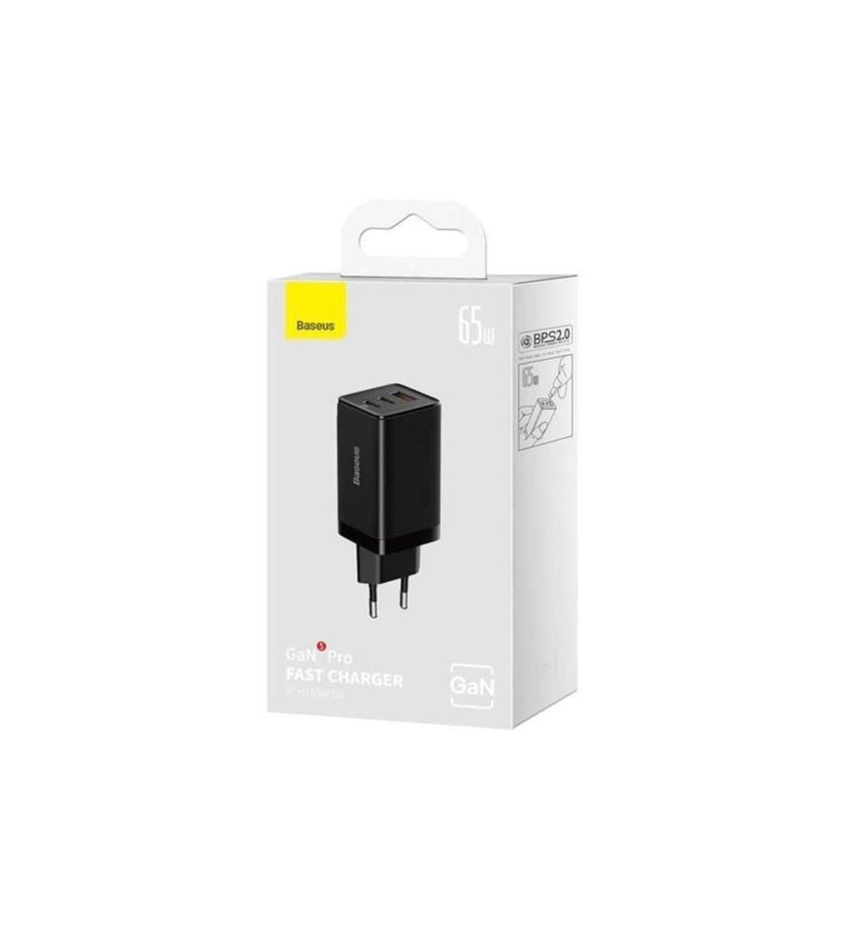 Baseus GaN5 Pro 65W Hızlı Telefon Tablet Macbook Pro Şarj Aleti +100W Type C Şarj Kablosu 1m