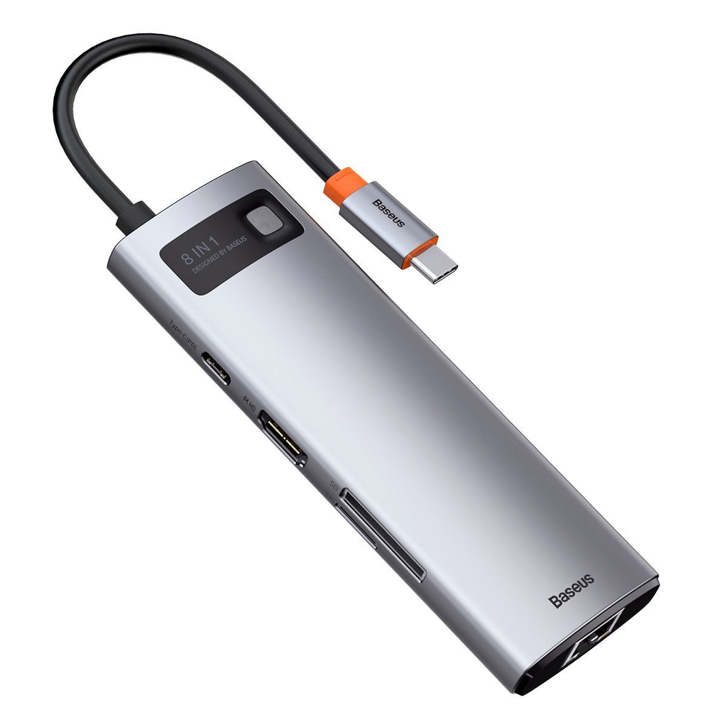 Baseus Metal Gleam Series 8 in 1 Type-C HUB Adaptör Çoklayıcı