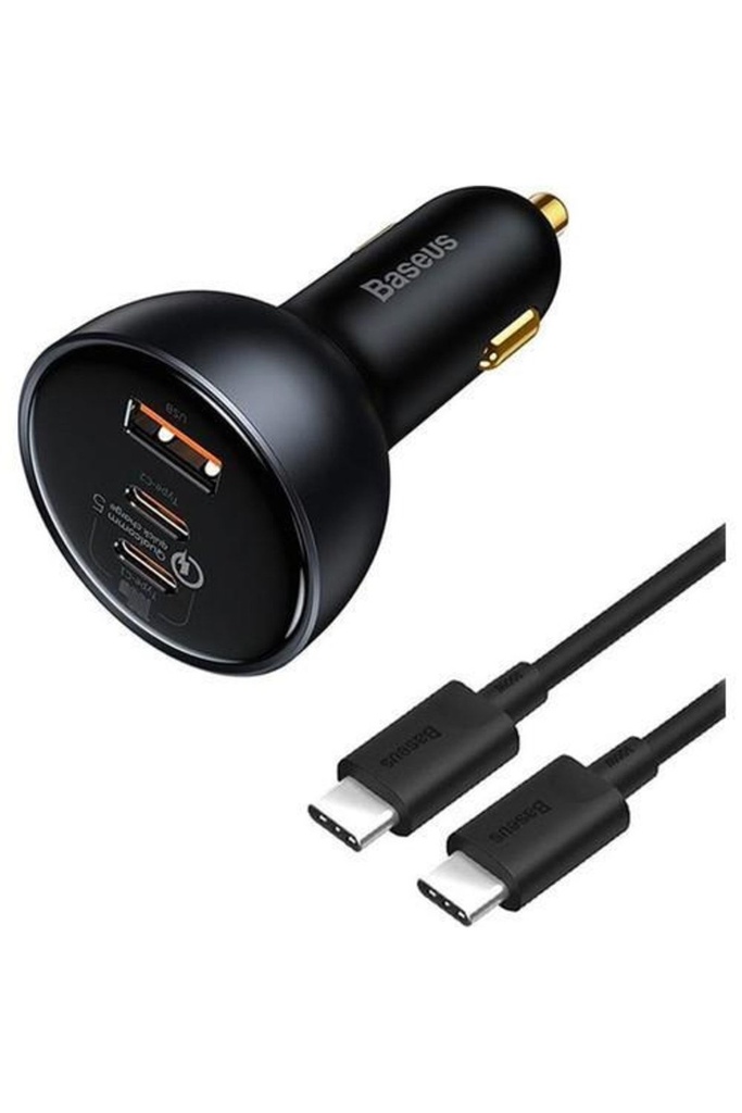 Baseus Qualcomm 5.0 Mega Hızlı Şarj 160W Type-C +USB Multi Port Araç Çakmaklık Şarj Aleti