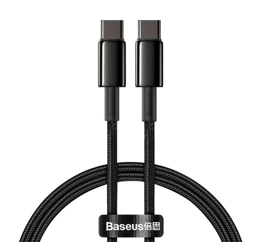 [CATWJ-01] Baseus Tungsten Gold PD 100W 1 Metre USB C To USB C Şarj Data Kablosu