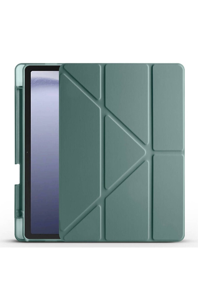 Samsung Galaxy Tab A9 Uyumlu Kılıf Zore Tri Folding Kalem Bölmeli Standlı Kılıf