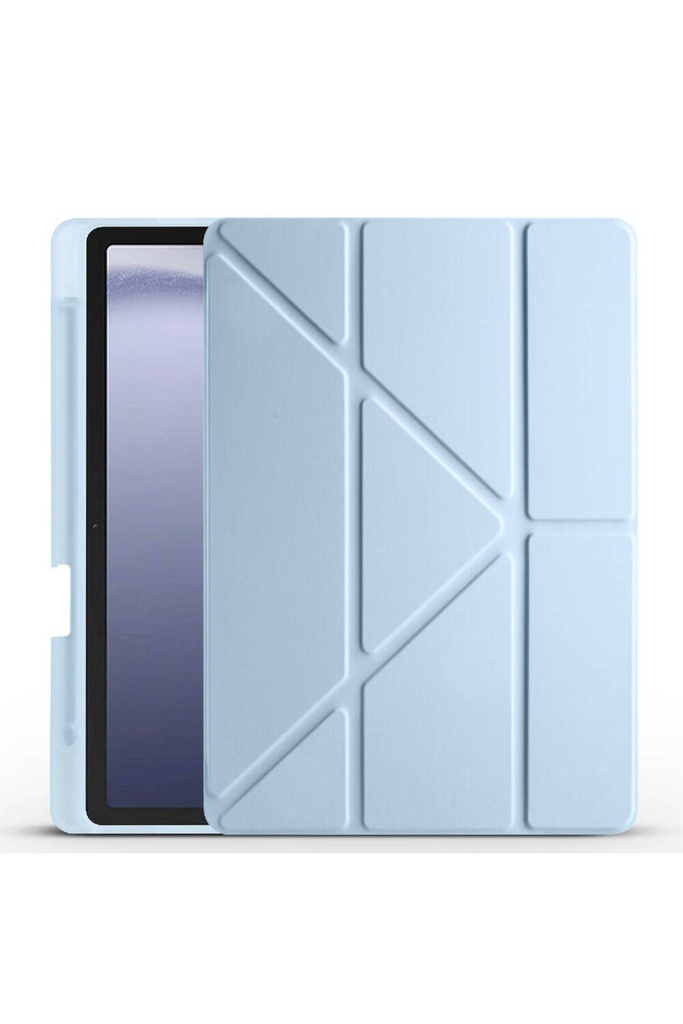 Samsung Galaxy Tab A9 Uyumlu Kılıf Zore Tri Folding Kalem Bölmeli Standlı Kılıf