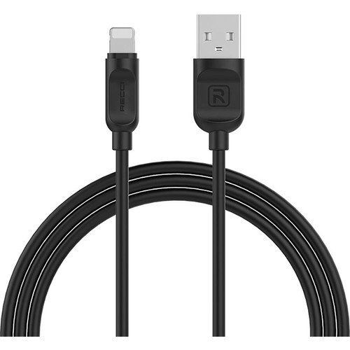 [ZTA98324] Recci RCL-P100 City of Sky Serisi Lightning to USB-A Data ve Şarj Kablosu 1M (Siyah)