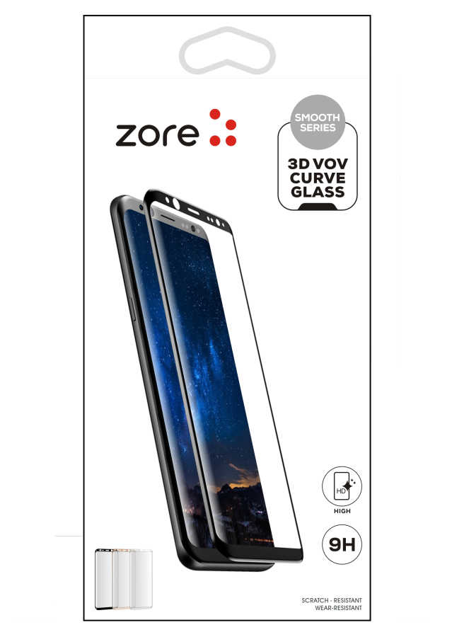 [RNZ-TA12024] Samsung Galaxy S8 Uyumlu Zore 3D Vov Curve Glass Ekran Koruyucu