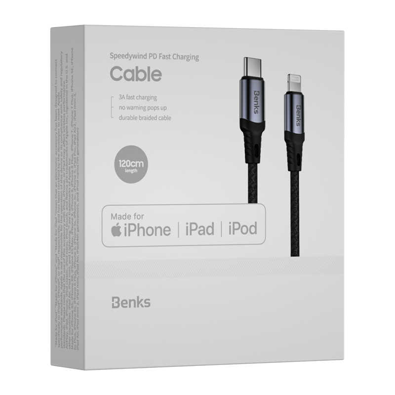 [RNZ-TA31282] Benks M16 MFI Speedywind PD - Lightning Fast Charging Kablo