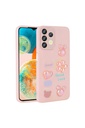 Samsung Galaxy A32 4G Uyumlu Kılıf Kabartma Figürlü Parlak Zore Toys Silikon Kapak