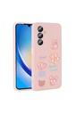 Samsung Galaxy A14 5G Uyumlu Kılıf Kabartma Figürlü Parlak Zore Toys Silikon Kapak