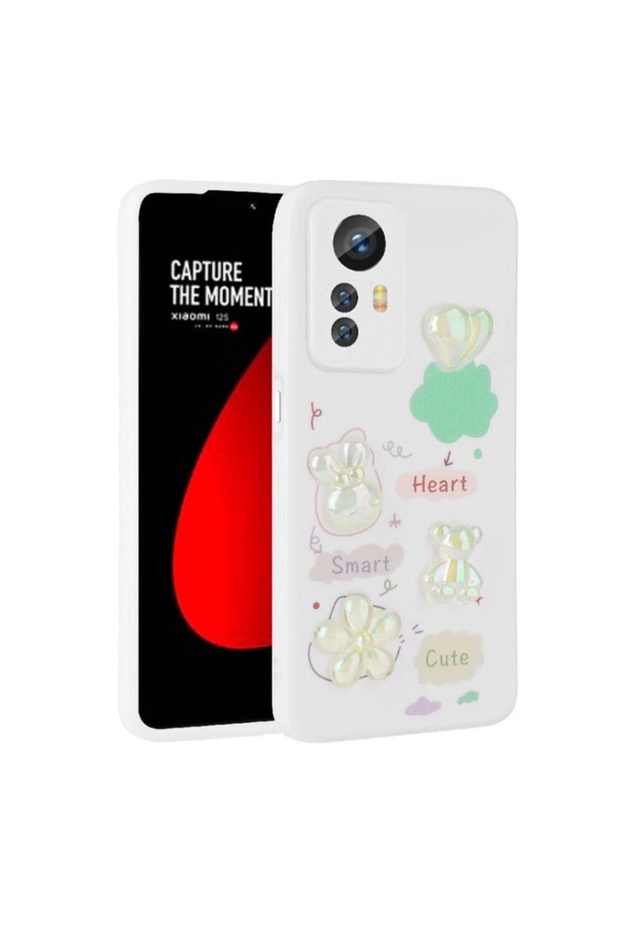 Xiaomi Redmi Note 12S Uyumlu Kılıf Kabartma Figürlü Parlak Zore Toys Silikon Kapak